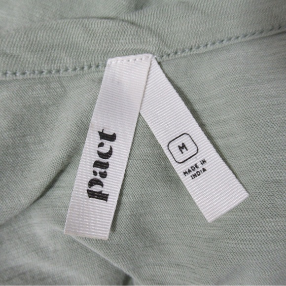 Pact Short Sleeve Ruffle Top - Sage Size Medium - Picture 5 of 10